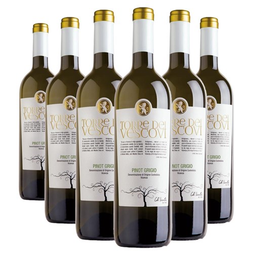 Case of 6 Torre dei Vescovi Pinot Grigio 75cl White Wine